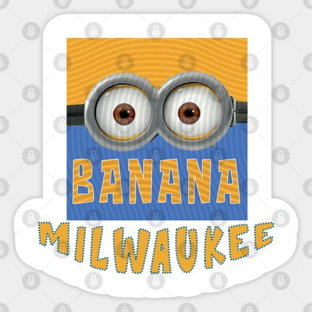 DESPICABLE MINION AMERICA MILWAUKEE Sticker by LuckYA